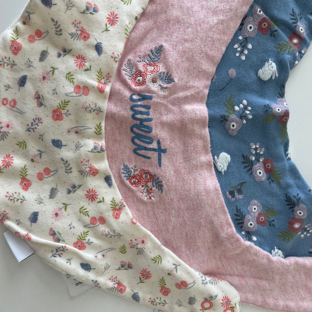 Asher and Olivia 3pk Bandana Bib